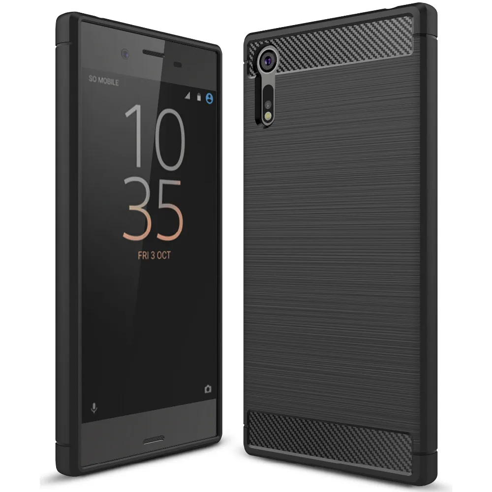 Мягкий чехол для Sony Xperia XZ /F8332 F8331 G8232 5 2 дюйма черный Ударопрочный силиконовый из
