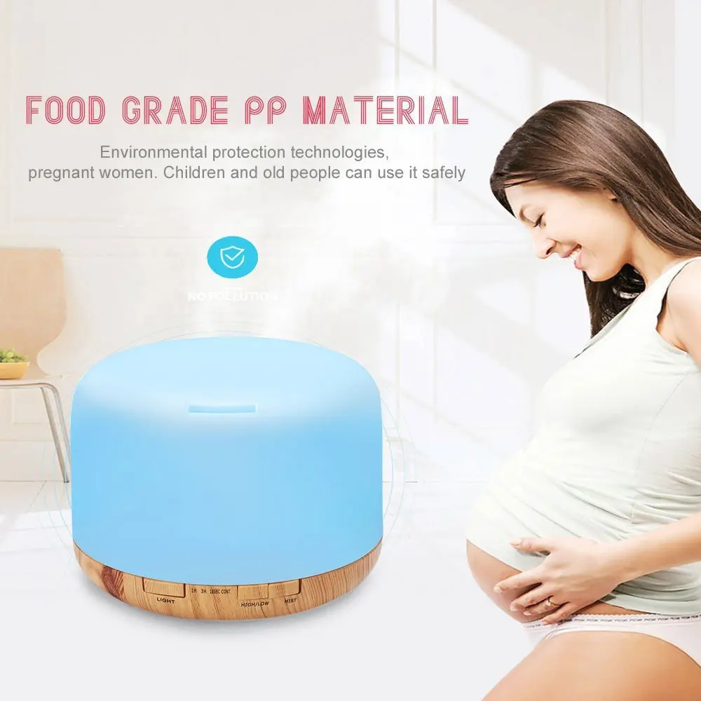 pr+mise USB 500ML aromatherapy air diffuser ultrasonic air humidifier mute design essential oil cold fogger car officehome