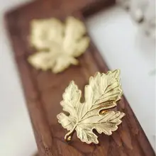 

Delicate Canadian Maple Leaf Brooches and Pins Silver Tone Micro Pave Style Vintage Maple Broach for Mother Silver/Gold Color