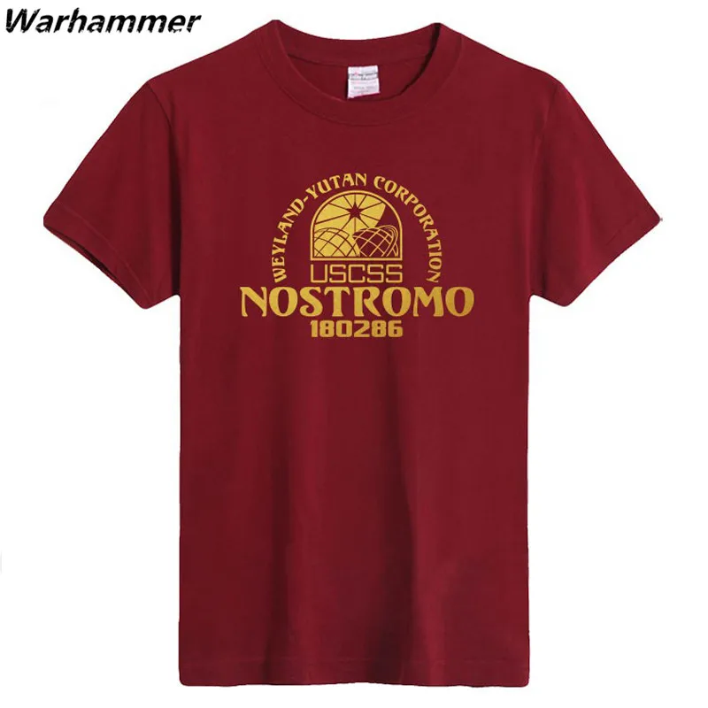 Вейланд ютан CORPORATION USCSS Ностромо Новинка 2017 человека с коротким рукавом футболки