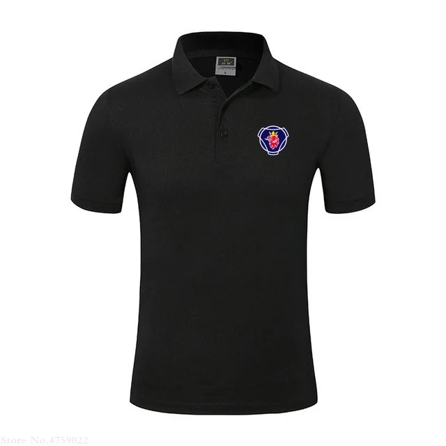 

cotton Summer men short sleeve Scania polo shirt men solid colour tops