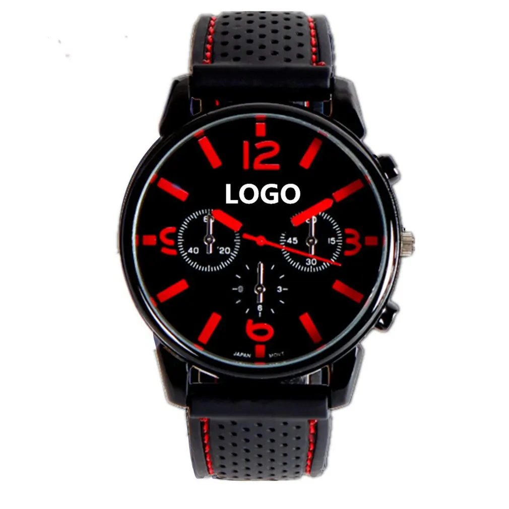 

Silicone Band Alloy Bottom Quartz Wristwatches Universal Wrist Watch Portable Male Sports Clocks Luxury Watch