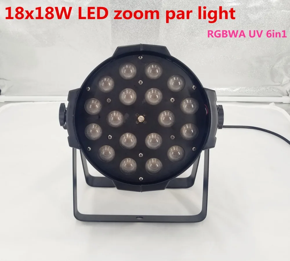 

18x18w zoom par light dmx Controller dj par 64 rgbwa uv 24x18W 6in1 led par light for dj party disco Zoom 10-60 degree