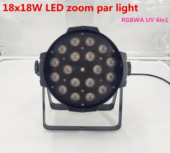 

18x18w zoom par light dmx Controller dj par 64 rgbwa uv 24x18W 6in1 led par light for dj party disco Zoom 10-60 degree