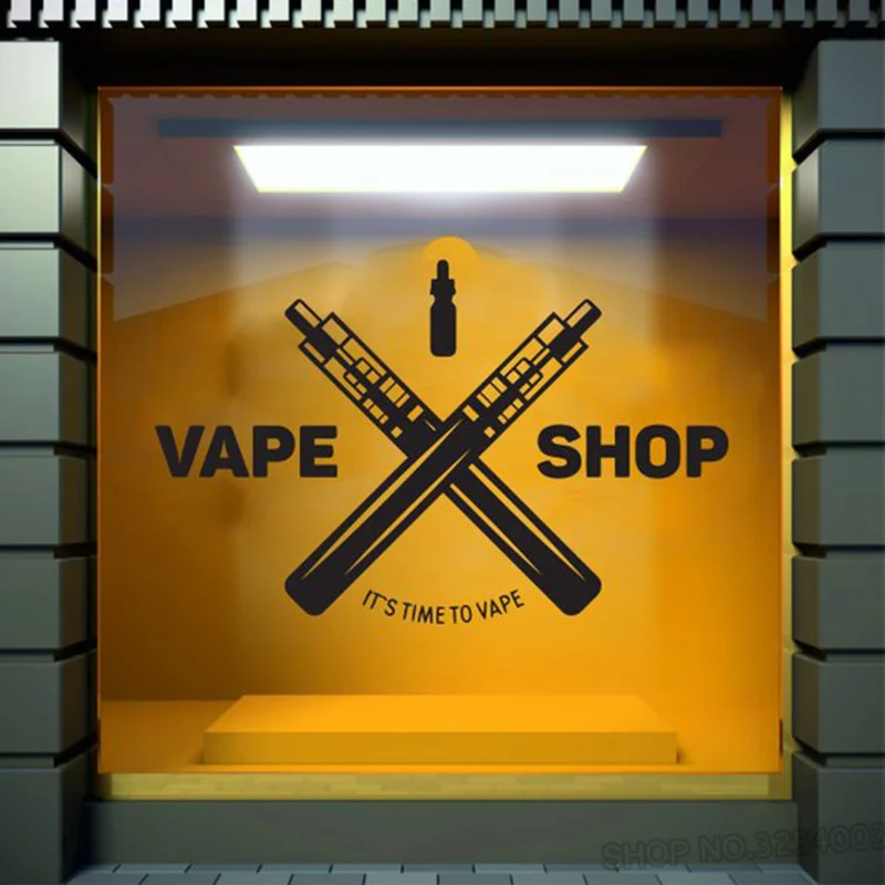 Vape Shop Настенная Наклейка Store дымовая виниловая художественная роспись Vaping