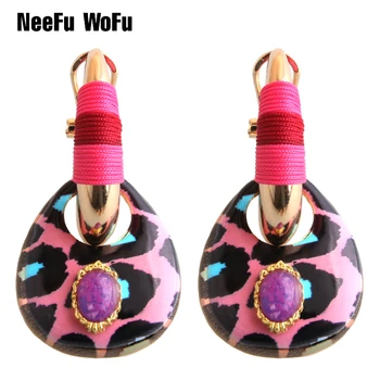 

NeeFu WoFu Drop Earrings Dangle Bohemian Alloy drip Manual Tiger Earring Oorbellen Long Brinco Ethnic Charm fringe