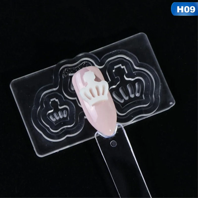 Смешанный дизайн силиконовый набор шаблонов для дизайна ногтей кабошон 3D набор форм для ногтей украшение для маникюра «сделай сам» Набор инструментов штамп