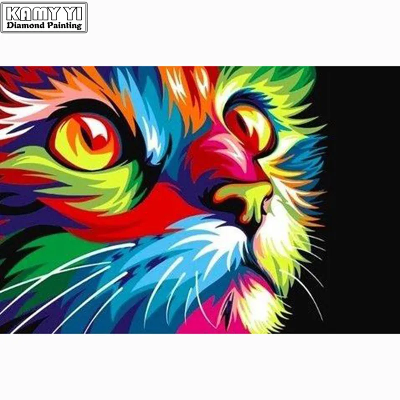 Full Square drill 5D DIY Diamond embroidery Oil painting kitten Painting Cross Stitch Rhinestone Mosaic decoration Gift | Дом и сад