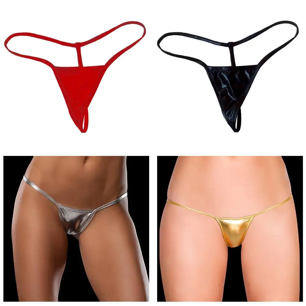 Женские сексуальные лакированные кожаные стринги T pants сексуальное нижнее белье|