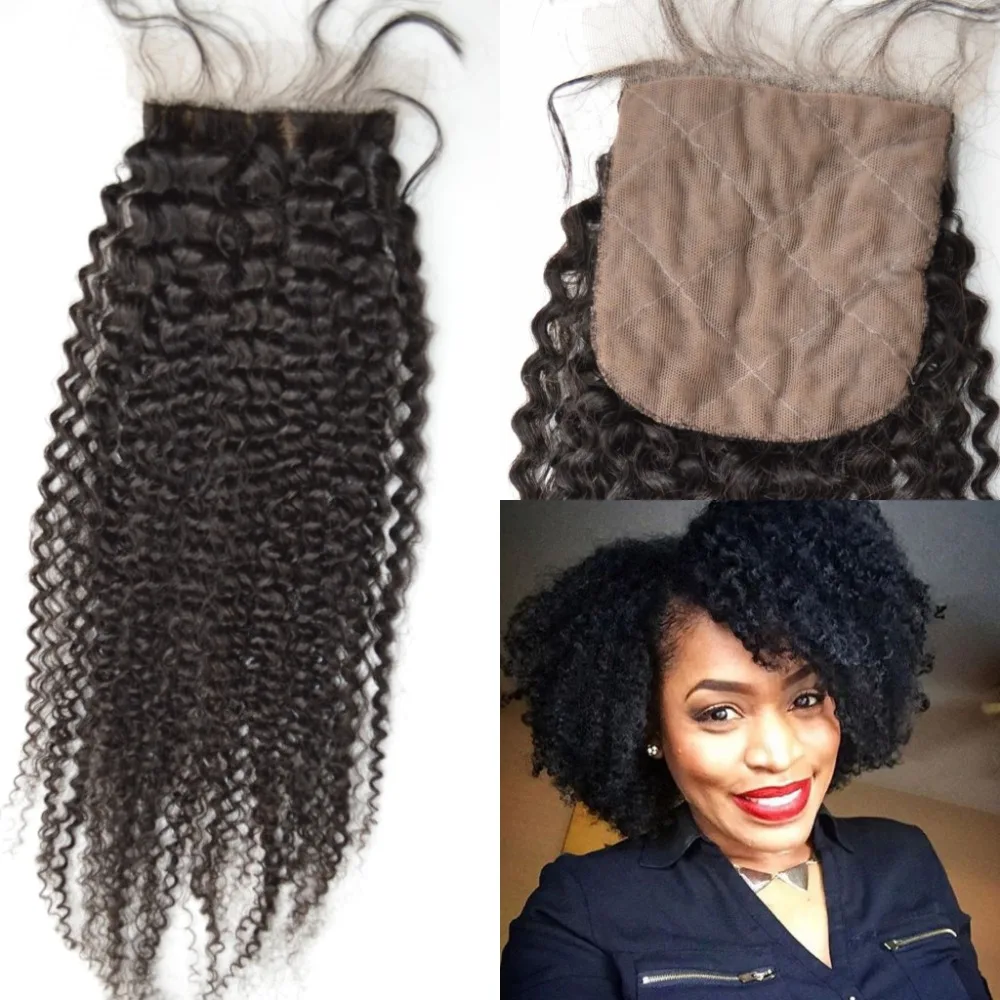

The Best 8A Virgin Human Hair Cheap Silk Base Closure Unprocessed Peruvian Hair Afro Kinky Curly Closures
