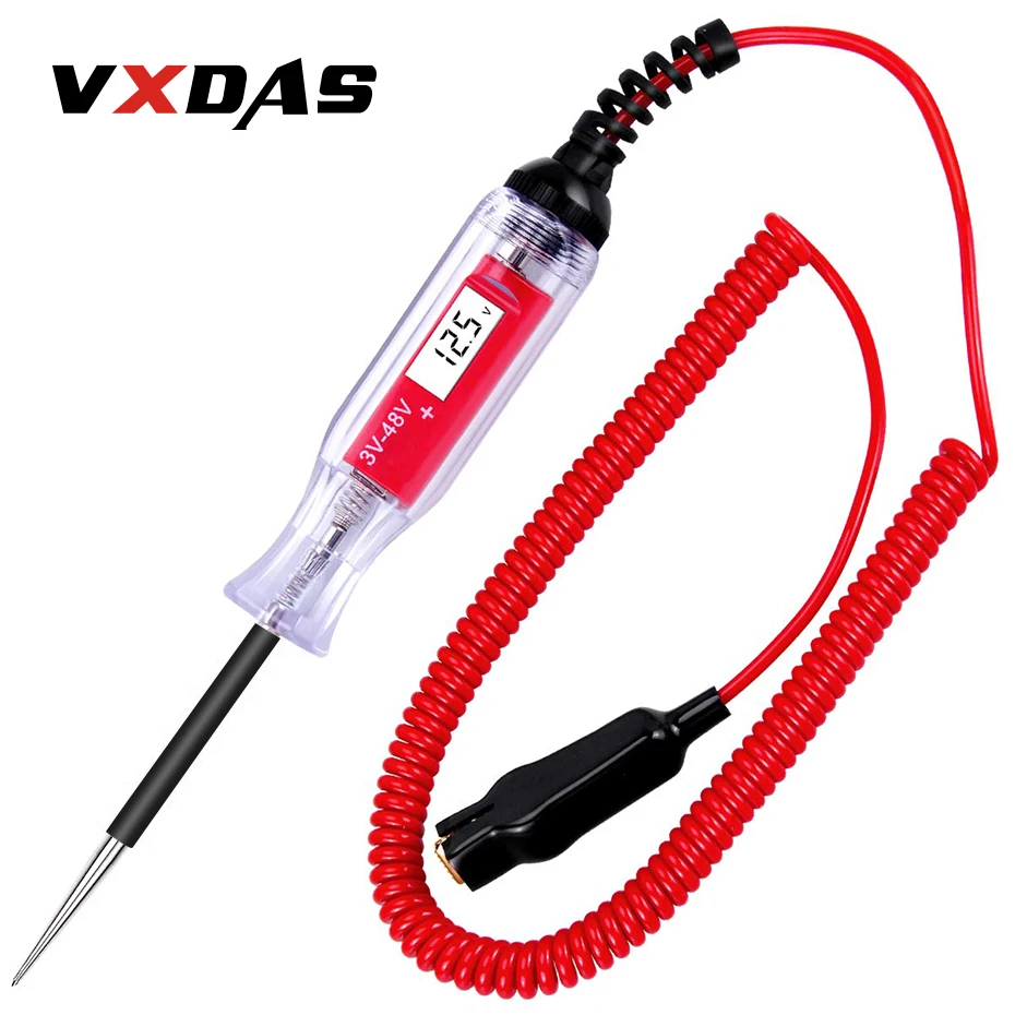 VXDAS power Probe 3-48 в ЖК-дисплей схема/батарея тесты портативный автоматический диагностический инструмент/тесты ручка для