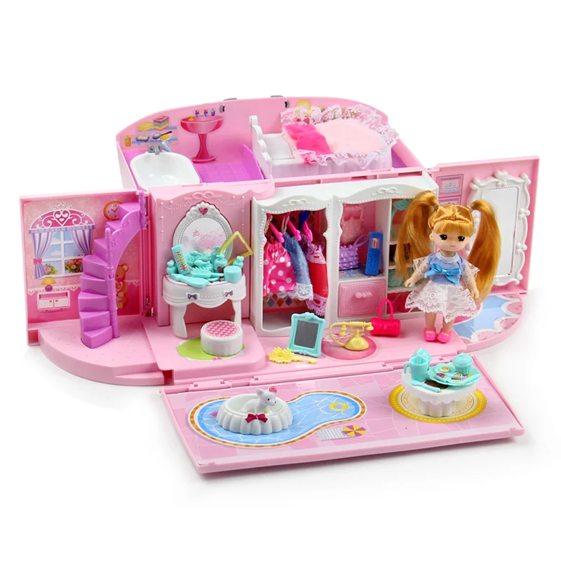 girls toys Diy handbag Doll House Miniature Model hand bag mini Educational kids kitchen For Kids Girls Gift Toy Dropshipping