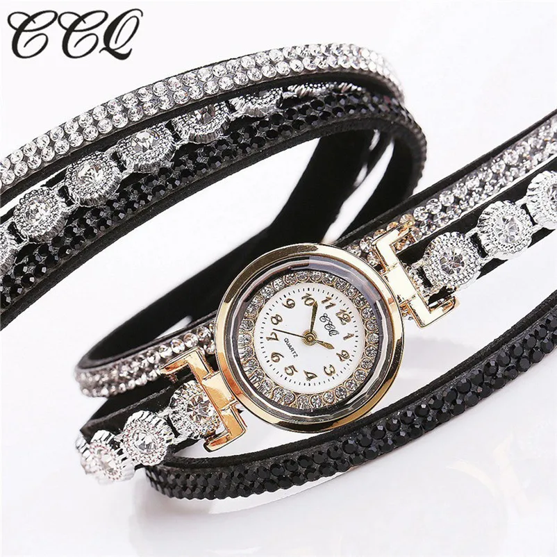 Fashion Design Women's watch Casual Analog Quartz ladies watch Rhinestone Watch Bracelet Watch Clock Relogio Masculino S18 (15)