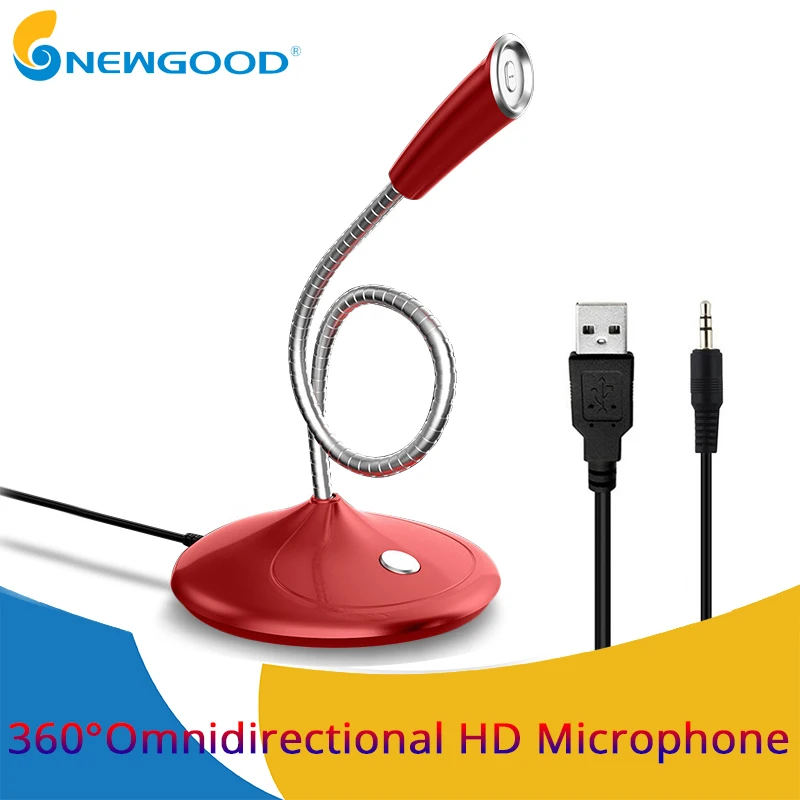

Microphone Flexible Stand MIC for Computer Mini Studio Speech Karaoke Microphone 3.5mm USB Gaming PC Desktop Mikrofon Condenser