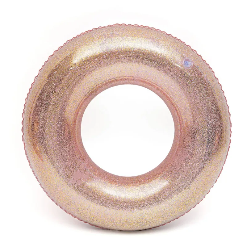 

90/120 Size Sequins Swim Ring Crystal Clear Adult Inflatable Swimming Ring Inflatable Pool Float Water Party Toy