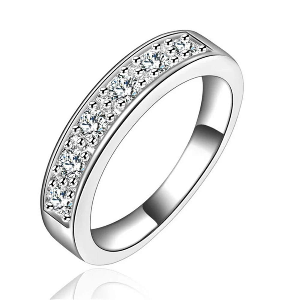 

Loredana Ladies luxury single row inlaid zircon ring exquisite workmanship, gorgeous embellishment charming party preferred