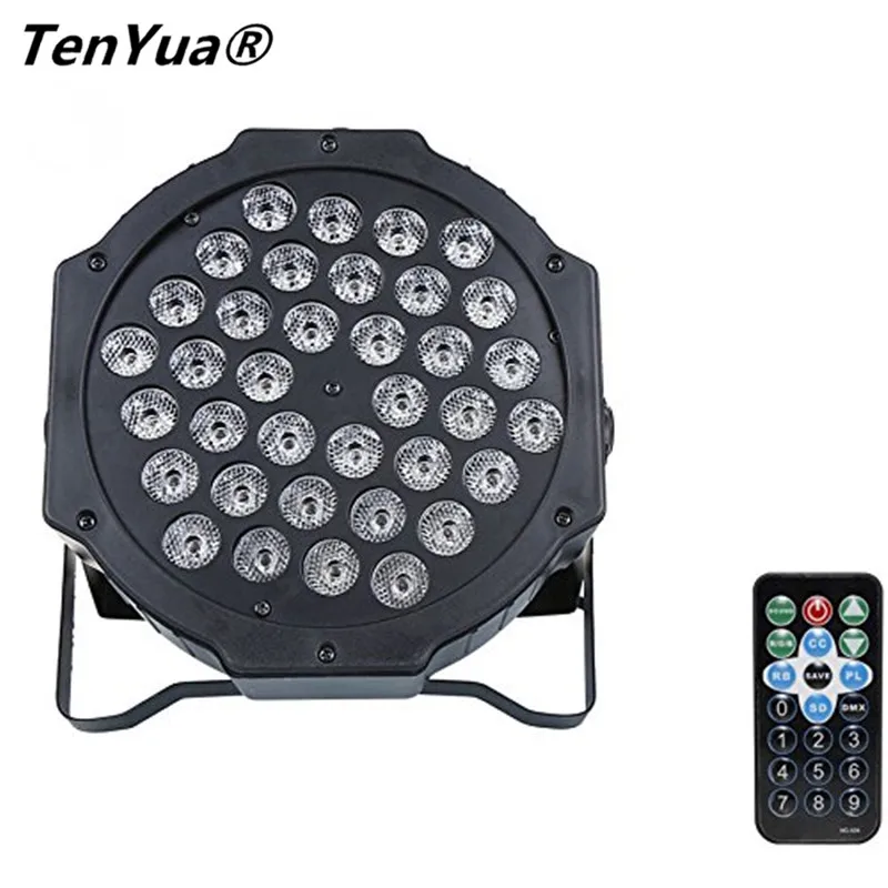 

36W 36 LED Stage Light RGB Par Light DMX512 LED Flat DJ Equipment Controller Discos KTV Music Light with Remote Control