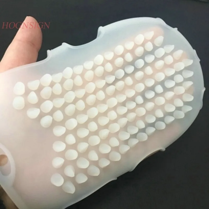 Silicone Gloves Meridian Brush Massage Body Five Lines Of Tendons Legs Rubbing Brushs Back Arm Genera Massager Bath Care Tool