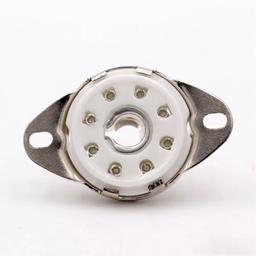 1PC 8PIN TUBE SOCKET B8G Ceramic VALVE BASE Tin/Gold Plated for 5B254 C3G 7N7 EF22 Vintage Audio Amplifier DIY Project hifi