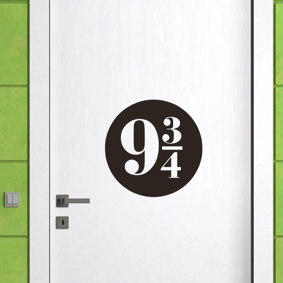 Harry Potter Platform 9 and 3 Quarters Door Stickers for Kids Room Wall Decals Removable Self Adhesive Wallpaper Home Decor | Дом и сад