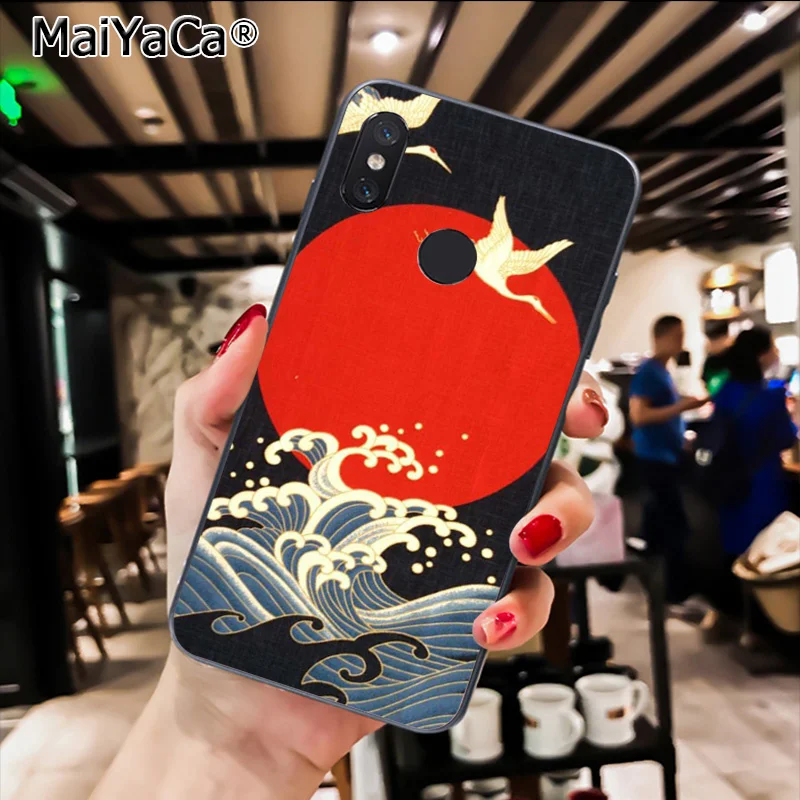 Van Gogh Art Spray Strry night Wave Art Japanese Crane