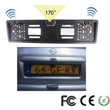 1 Car Rear View Camera + 2 Parking Sensor + 1 European License Plate Frame Auto Back Rear View Camera in License Plate Frame owlcat sony full hd 2 0mp 1920 1080p license plate recognition lpr camera outdoor waterproof ip66 license plate capture camera