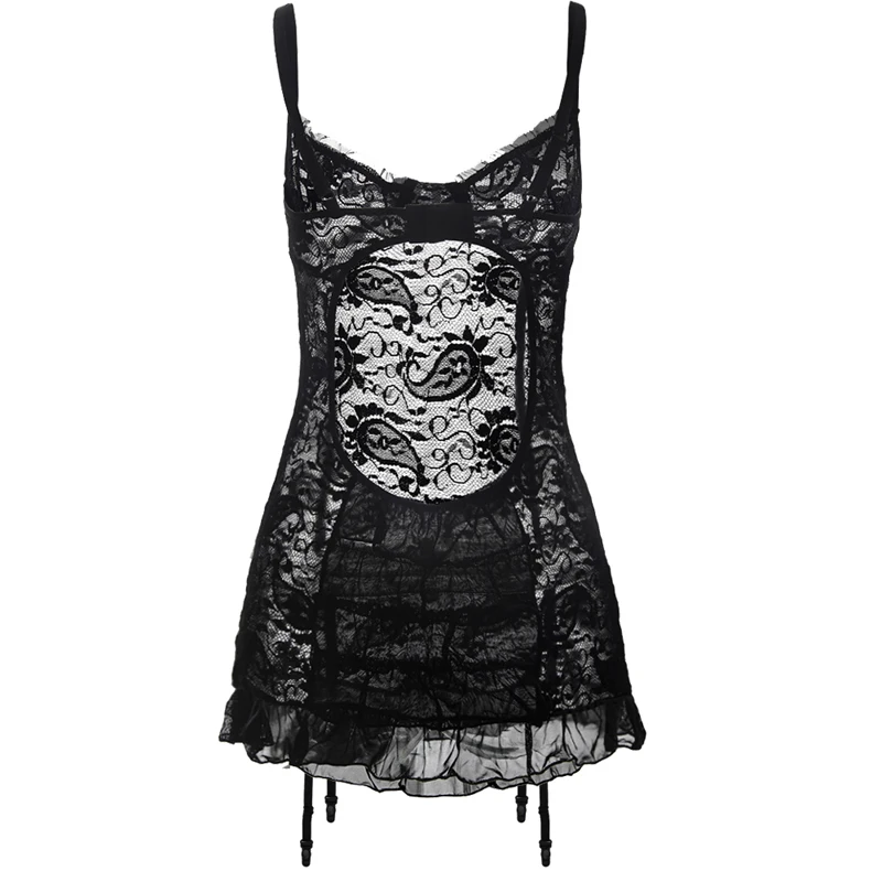 Hot Sell Sexy Lingerie Hot Mesh Hollow Baby Doll Dress Erotic Lingerie Black Red Women sexy costumes cottonsexy underwear