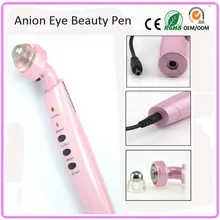 Negative Ion Infrared Red Color Photon Light Heating Warming Therapy Anti Aging Wrinkle Removal Eye Beauty Care Massager Pen