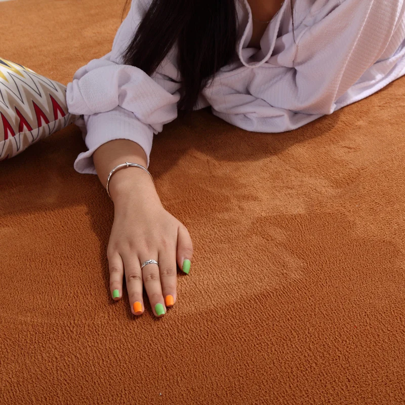 Домашние коралловые бархатные супер мягкие ковры для детской спальни, Нескользящие Коврики для гостиной, декоративные коврики для детской комнаты