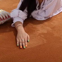 Домашние коралловые бархатные супер мягкие ковры для детской спальни, Нескользящие Коврики для гостиной, декоративные коврики для детской комнаты