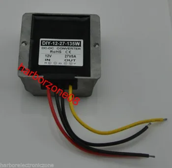 

Converter 12V (9V-26V) Step Up 27V 5A 135W DC DC Waterproof Boost Power Module Car Power Supply Adapter Voltage Regulator