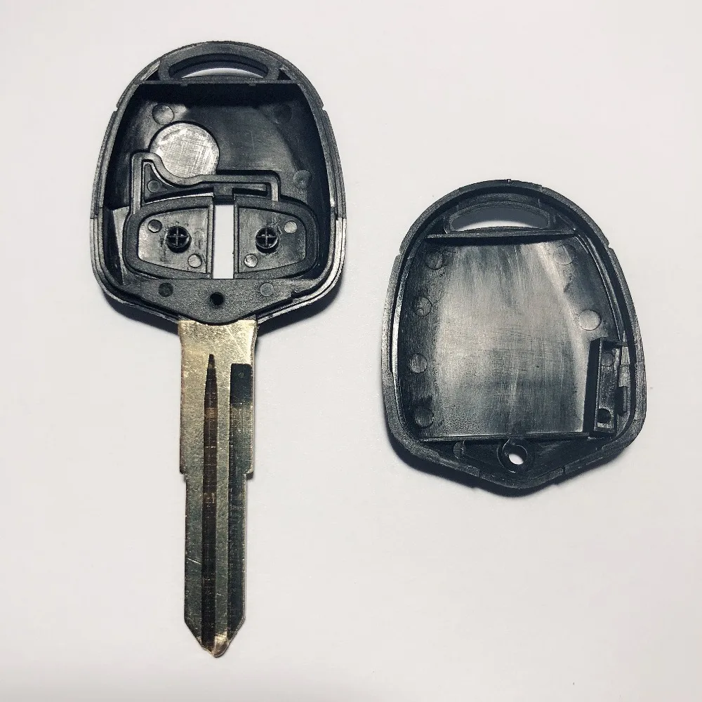 2 кнопки автомобиля пустой ключ чехол брелока Дистанционного Управления с канавкой слева от лезвия для MITSUBISHI Lancer Evolution Grandis Outlander ключ оболочки