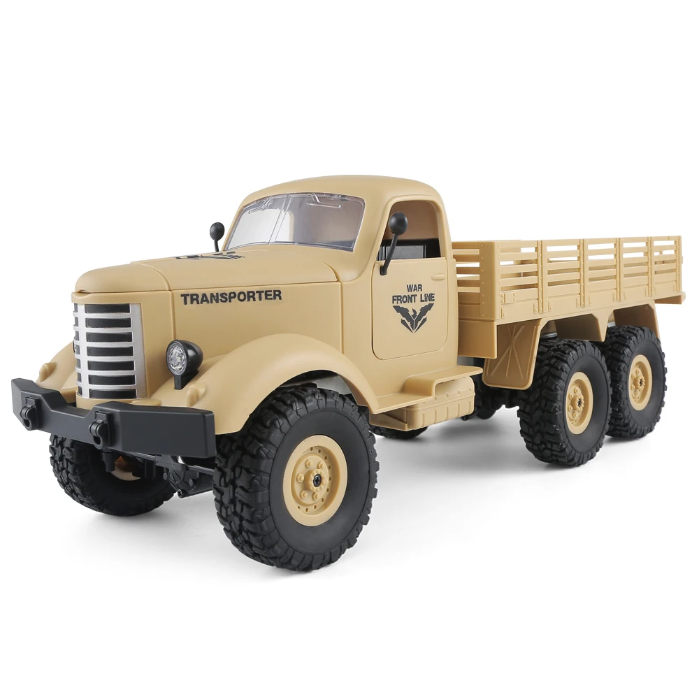 

JJRC Q60 6WD RC Military Truck Off-road Car Inclined Shock Absorbers / Speed Conversion RTR Best Gift for Children