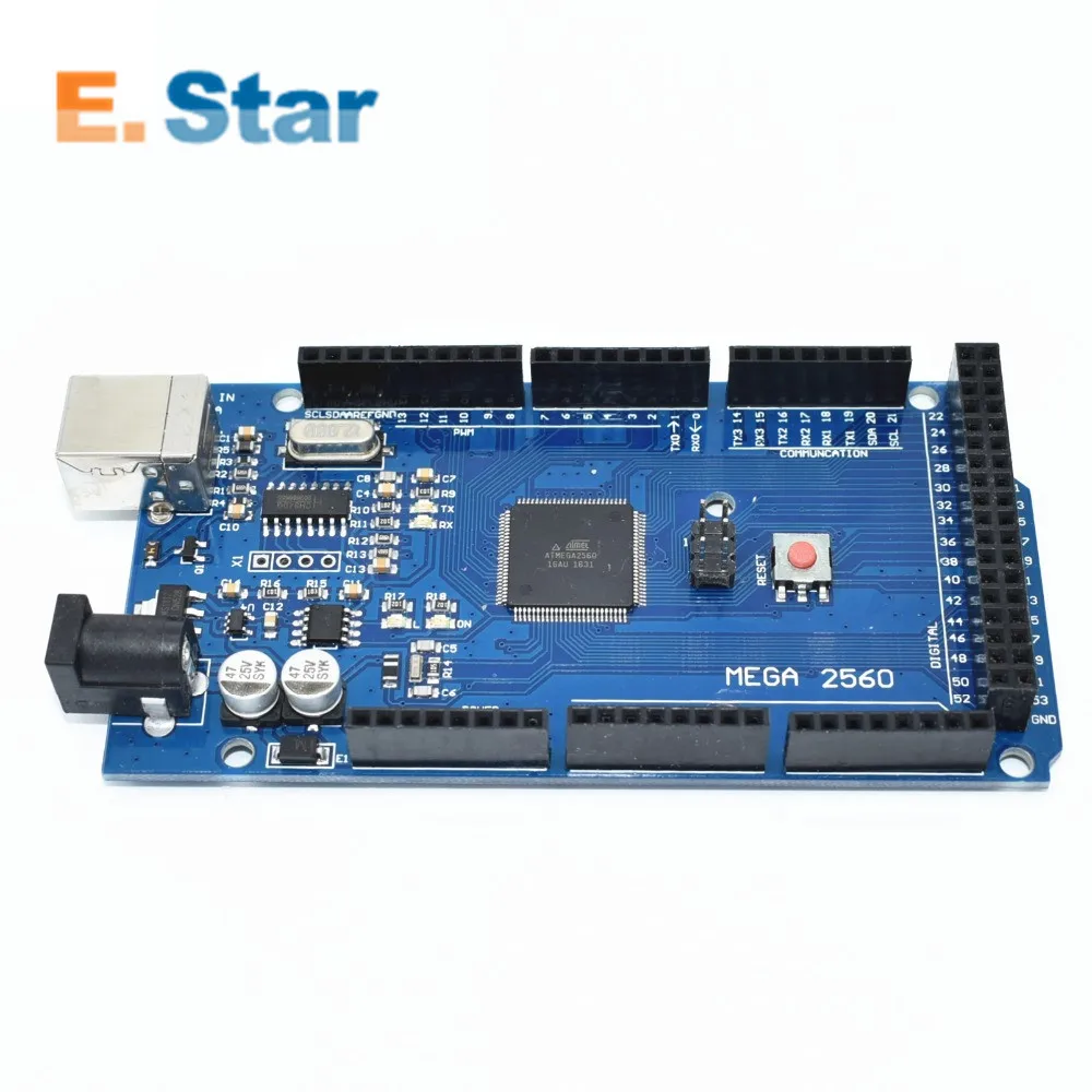 1 шт. Мега 2560 МЕГА 2560 R3 R3 для(ATmega2560-16AU CH340G) AVR USB плата развития(синий