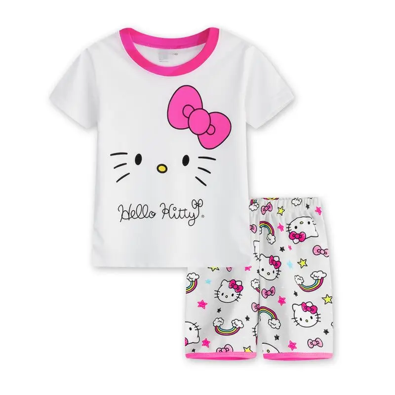 Коллекция года, одежда для девочек пижамы для маленьких девочек Детская ночная рубашка с рисунком, vetement enfant Fille, пижамный комплект, новинка - Цвет: color at picture
