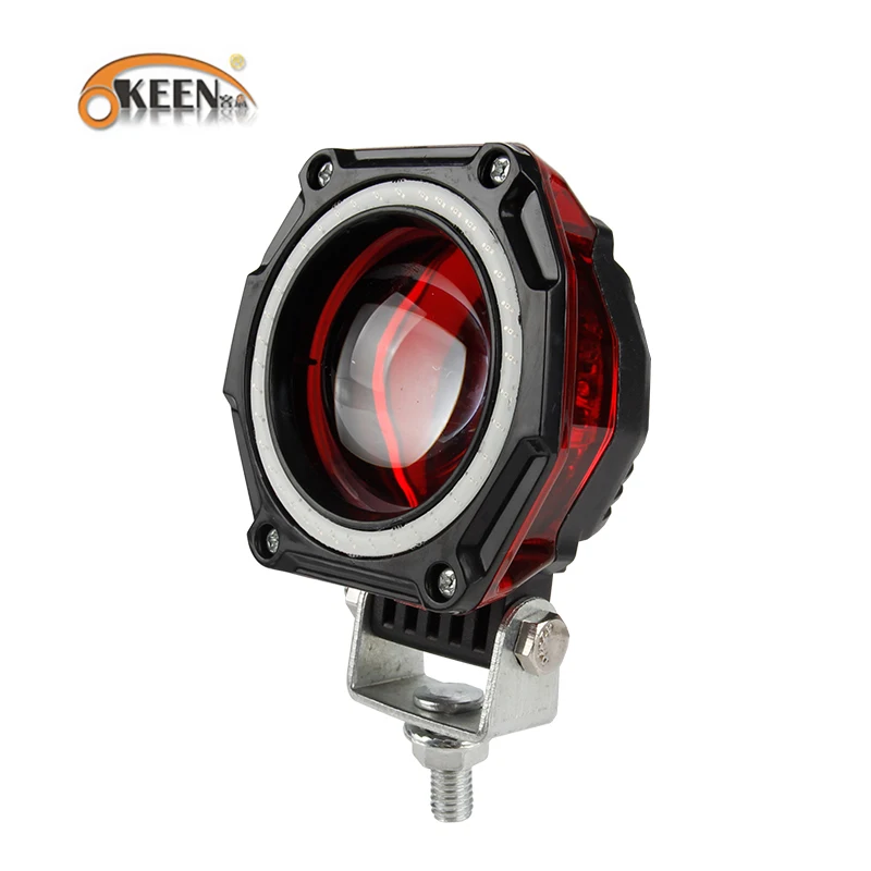 OKEEN 12 В красный круглый 15 Вт светодиодные панели работы Led Falsh 4x4 пятно лампы бег