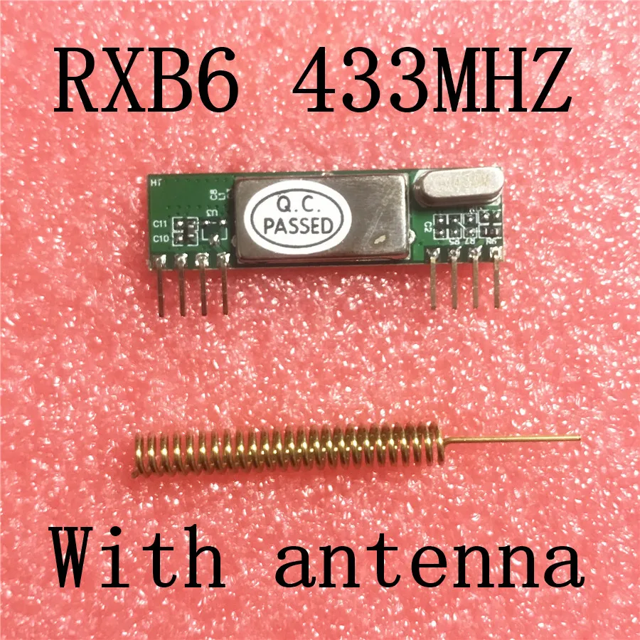 100 шт. X RXB6 433 МГц Супергетеродинный беспроводной модуль приемника с антенной