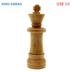 Король SARAS usb3.0 клен шахматная доска 32 Гб книга модель usb флеш-накопитель 4 ГБ 8 ГБ оперативной памяти, 16 Гб встроенной памяти, кленовый