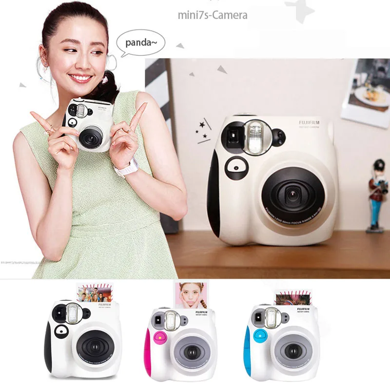 Fuji Fujifilm Instax Mini 7s набор мгновенных камер с радужной мини-пленкой и чехол для переноски(сумка на плечо) с ремешком