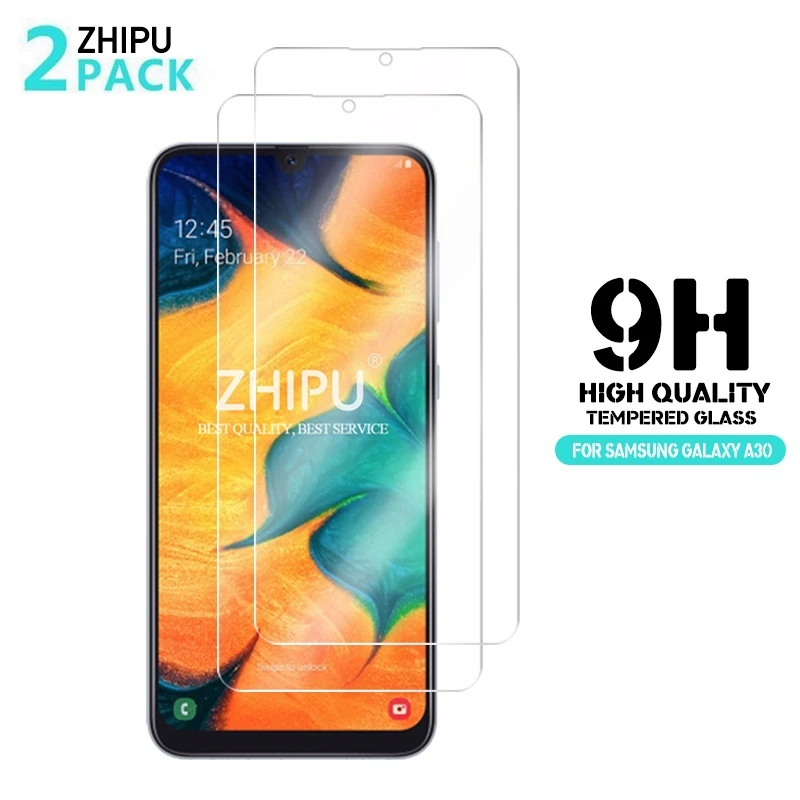 

2 Pcs Tempered Glass For Samsung Galaxy A30 Screen Protector 2.5D 9H Tempered Glass For Samsung A30 Protective Glass Film