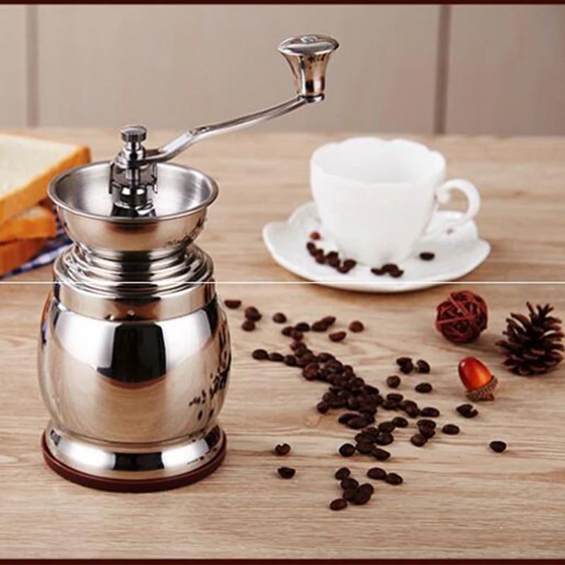 304 stainless steel hand grinding machine coffee beans grinding machine