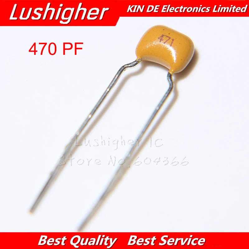 100pcs/lot Multilayer Ceramic Capacitor 471 50V 470pF 471J P=5.08mm 100pcs/lot Multilayer Ceramic Capacitor 471 50V 470pF 471J P=5.08mm