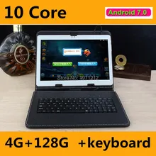 10inch Tablets Android 7.0 Deca Core 10” Tablet PC 4GB RAM 128 ROM 1920*1200 8MP WIFI GPS 3G 4G LTE tablets DHL free shipping