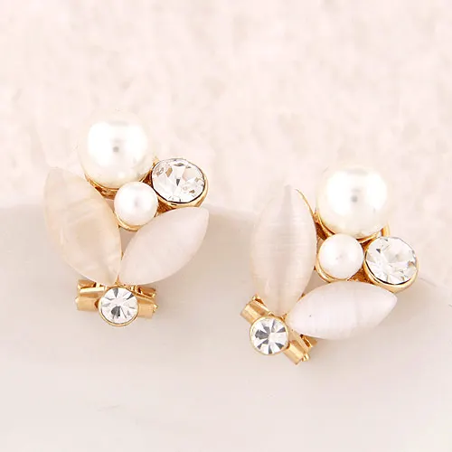 

Fashion sparkling crystal shell earrings cute earrings for women