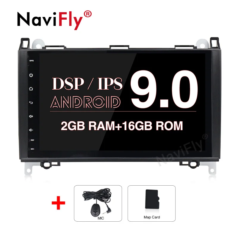 NaviFly android9.0 ips/DSP 9 дюймов экран DAB+ Автомобильный Mtleimedia плеер для Mercedes/Benz/Sprinter/B200/b-класс/W245/B170/W169 - Цвет: PX30