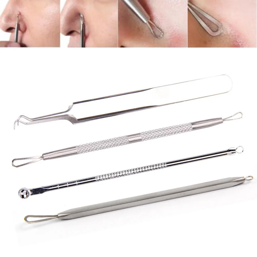 kanbuder Acne Needle Kits 4Pcs Stainless Facial Spot Pimple blackhead