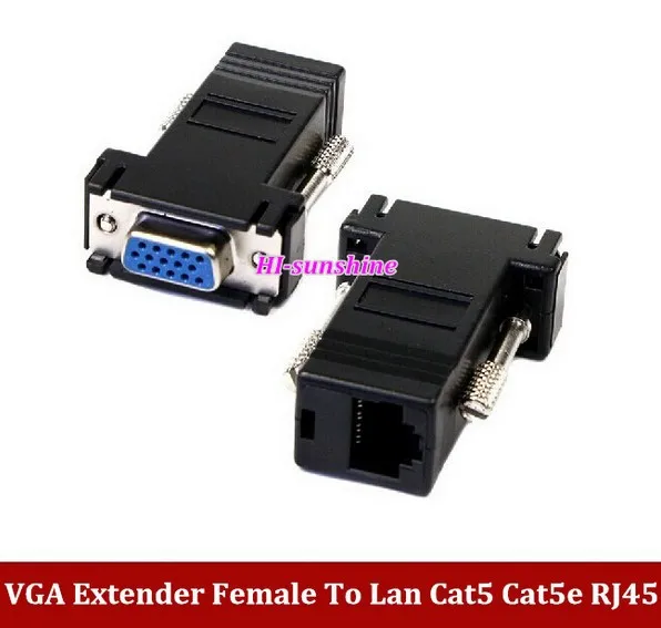 Новый расширитель порта VGA Женский к локальной сети Cat5 Cat5e RJ45 Ethernet переходник с