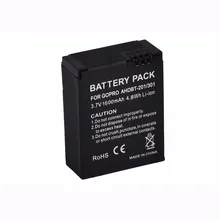 1pc 1600mAh Action Camera Battery for GoPro AHDBT-201/301 Gopro Hero 3 3+ AHDBT-301 AHDBT-201 battery for go pro Accessories