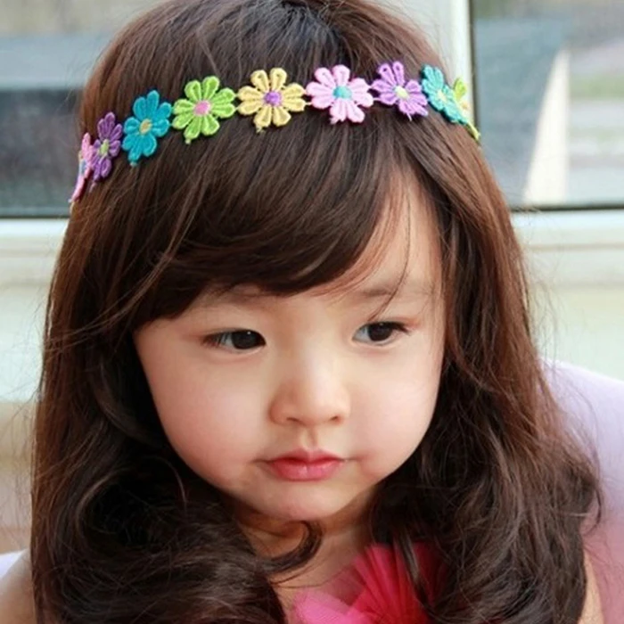 New Cotton Polyester Beautiful Infant Headband Styles Cute Flower