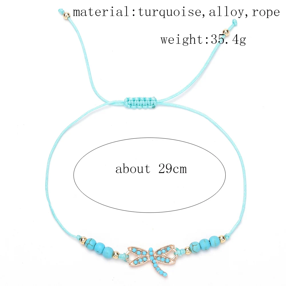 SLZBCY простые регулируемые браслеты из натурального камня якорь Бабочка Сердце